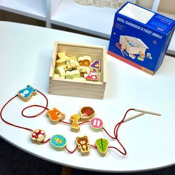Яскрава дерев'яна шнурівка С 75542 187018 фото