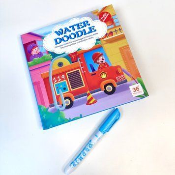 Логічна книжечка з липучками + водна розмальовка Транспорт С 75161 182881 фото